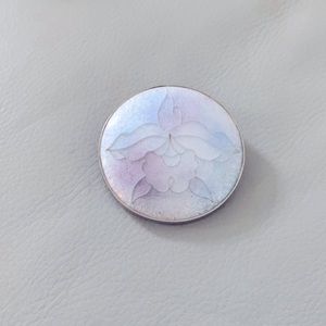Vintage Purple Enameled Orchid Pin/ Pendant